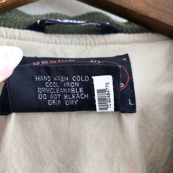 Faconnable Vintage Wool Casual Stretchy Zip Up Bomber Jacket Top Green - Picture 10 of 14